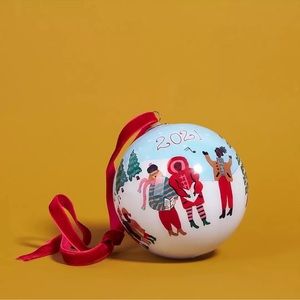 FREE with purchase Anthropologie 2021 painted glass ornament